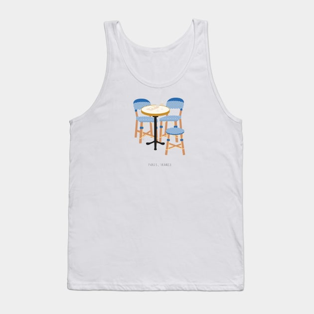 Parisian Cafe Chairs, Paris, France Tank Top by lymancreativeco